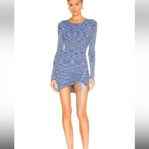 Song Of Style Mick Knit Mini Dress In Blue Spacedye
